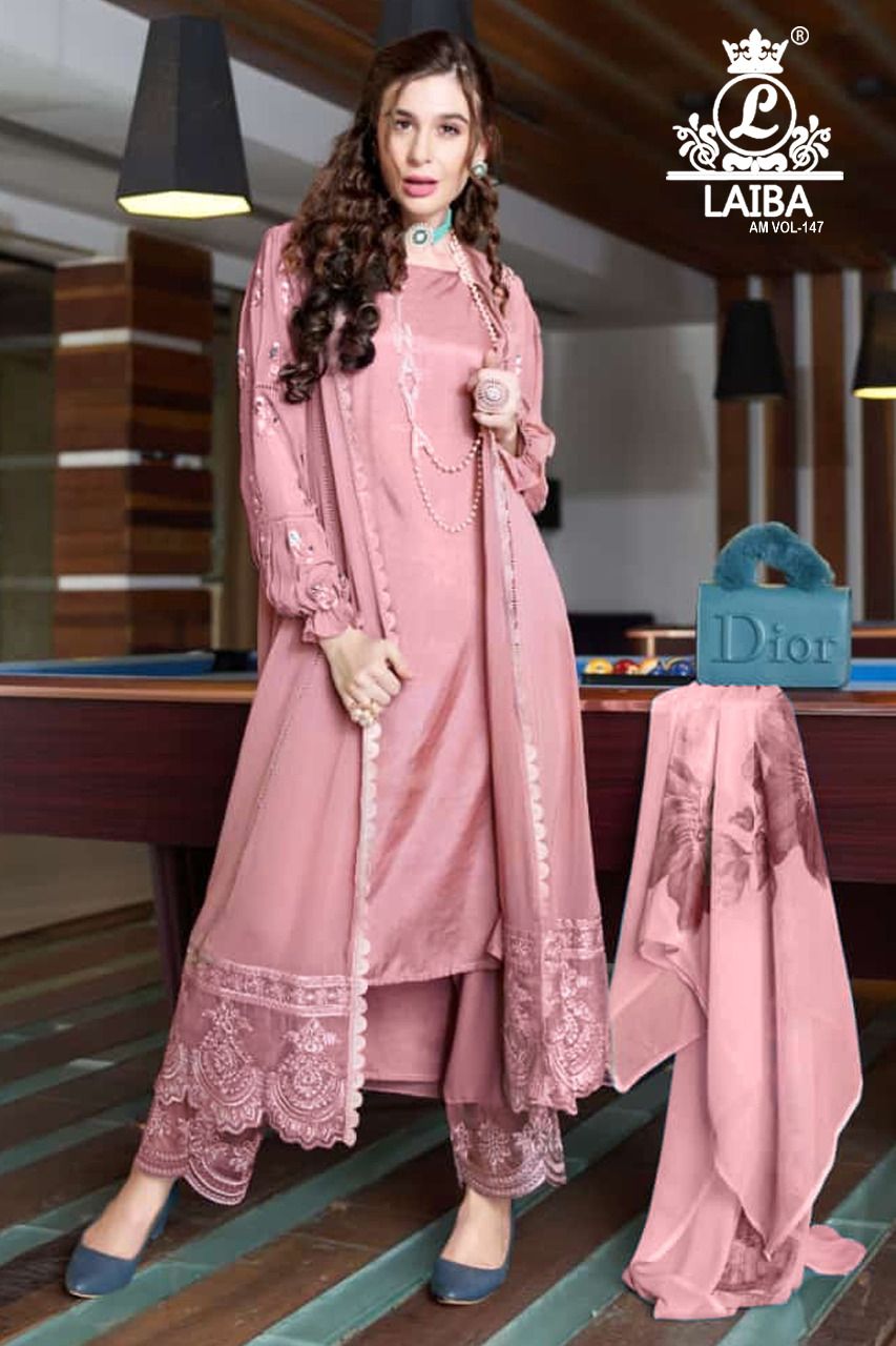 Laiba Am 147 Festive Wear Wholesale Ready Made Suit Collection
